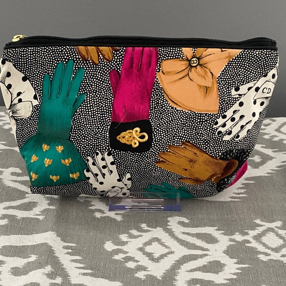 Dior Gloves Multicolor Patterned Cosmetic Bag with COA - Picture 6 of 10